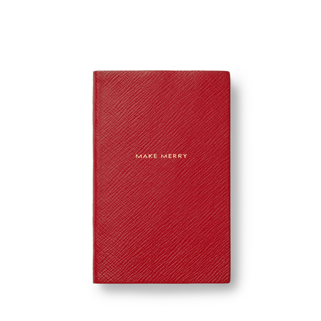 Make Merry Panama Notebook Red