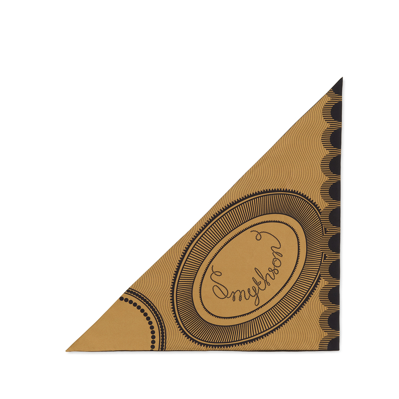 Swirl Logo Small Silk Triangle Scarf