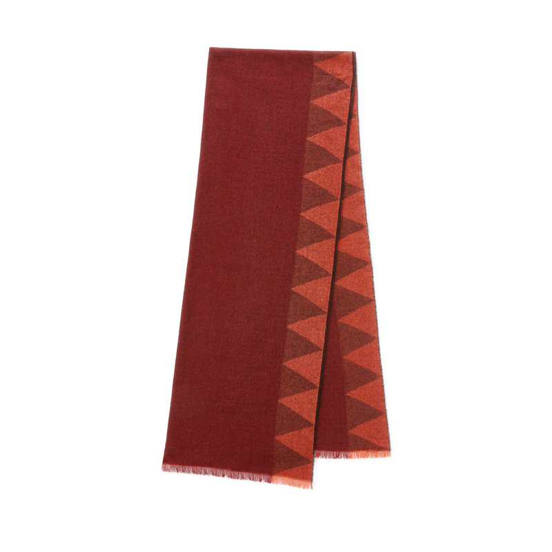 Border Cashmere Muffler Scarf