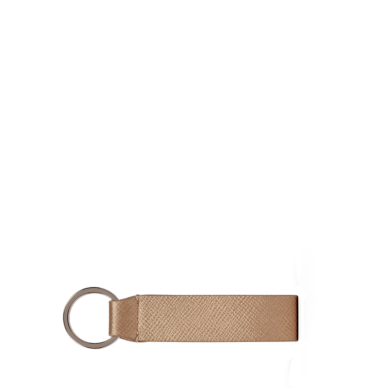 Smythson Keyring with Leather Strap in Panama