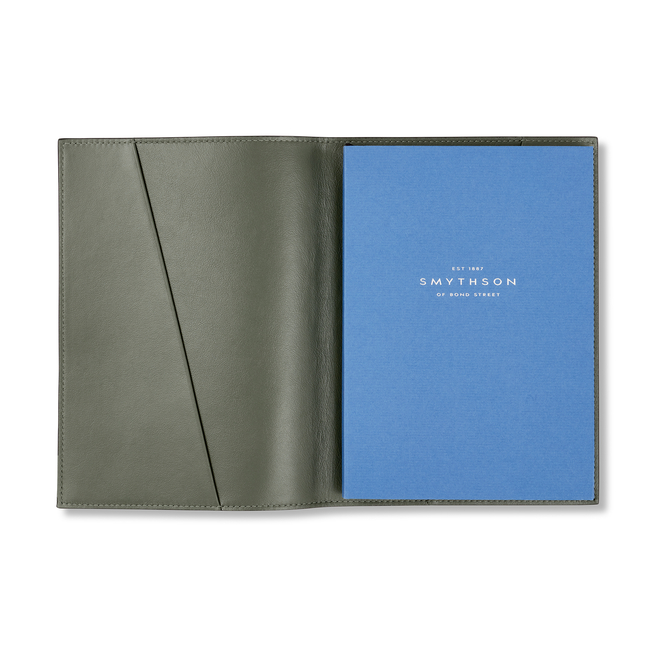 Evergreen Refillable Notebook in Ludlow in dark khaki