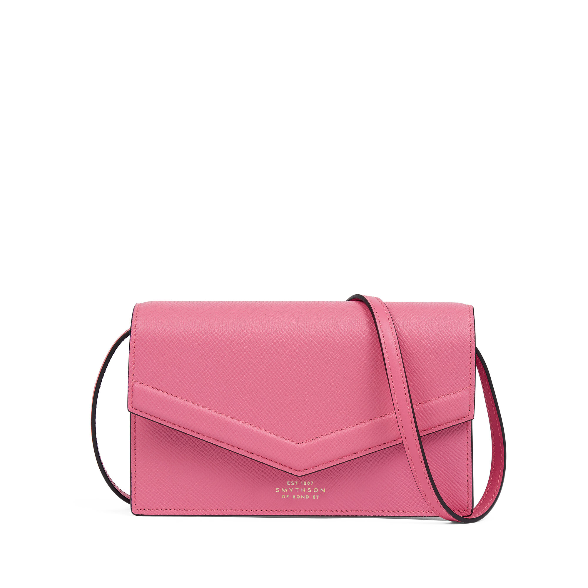 Envelope Purse Crossbody in Panama in peony Smythson