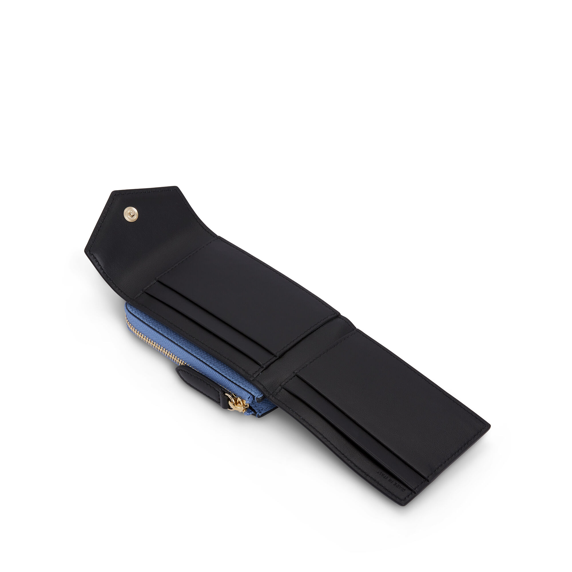 Envelope Card Case with Zip Pouch in Panama in nile blue