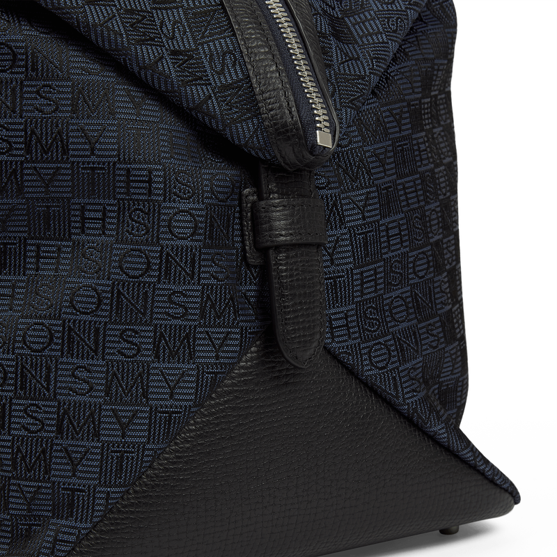 Smythson Small Travel Bag in Stamp Canvas