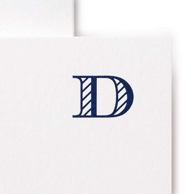 D Alphabet Cards White