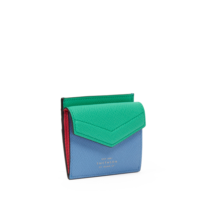 Envelope Colour Block Card Case with Coin Purse in Panama
