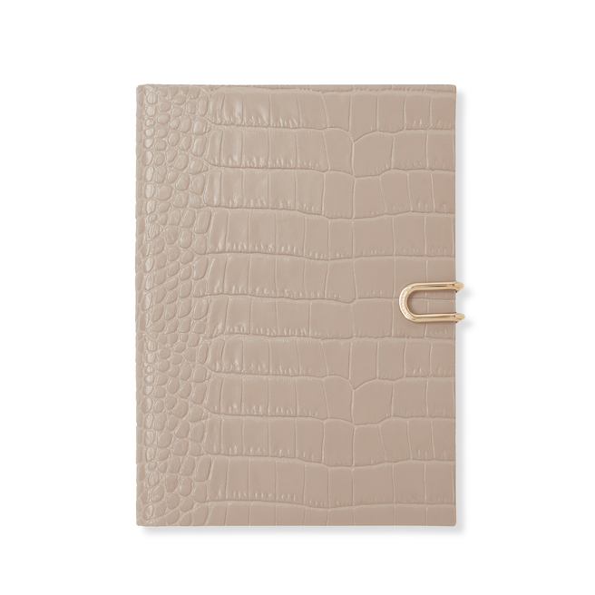 2025 Soho Weekly Diary with Slide in Mara in sandstone Smythson