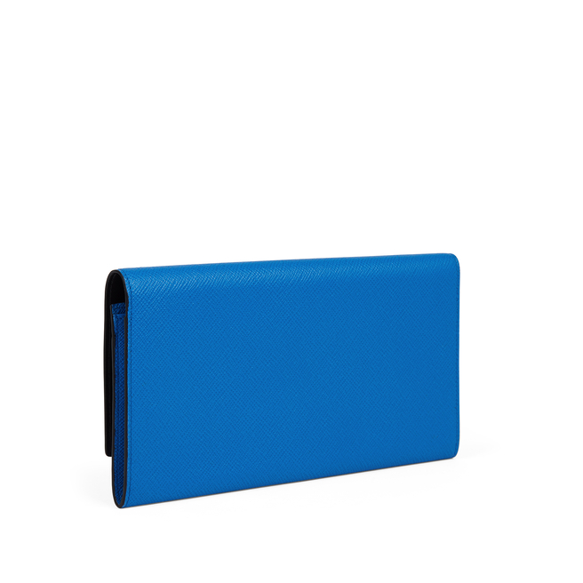 Marshall Travel Wallet in Panama in lapis | Smythson