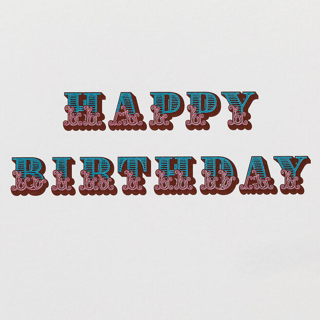 Circus Birthday Card White