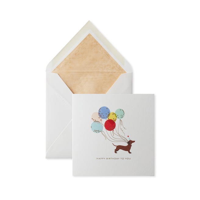 Birthday Dog Balloons Card