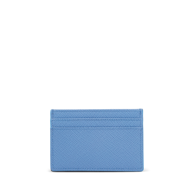 Flat Card Holder in Panama in nile blue | Smythson