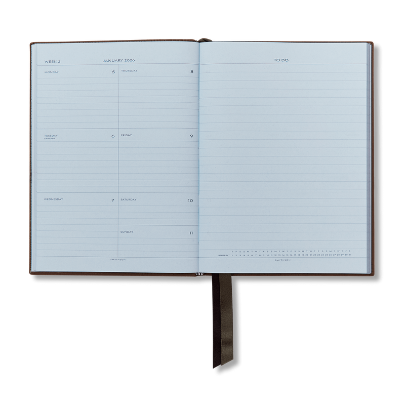 Smythson 2026 Soho Weekly Diary in Ludlow