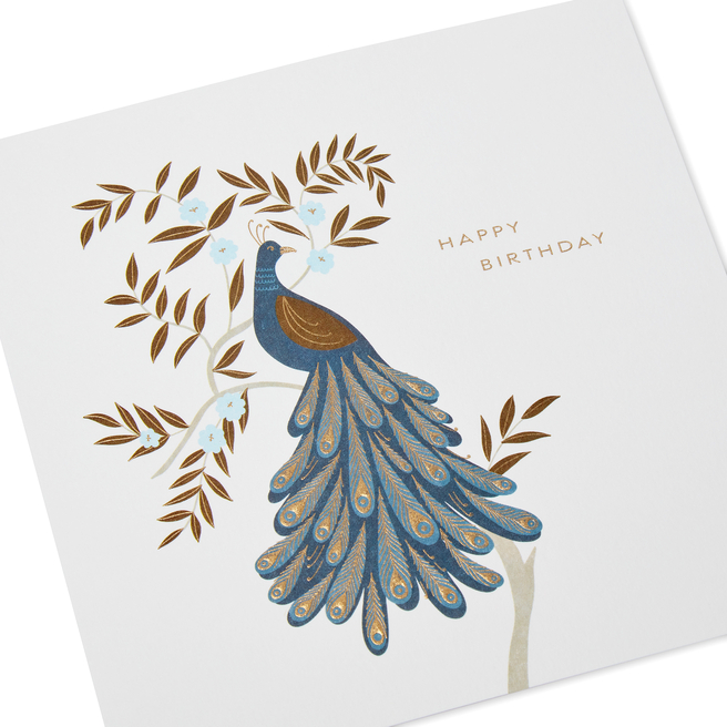 Birthday Peacock カード