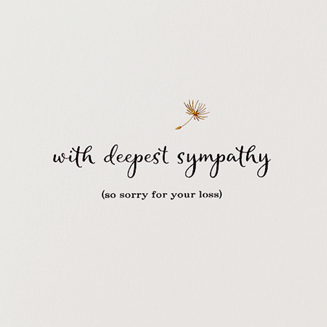 With Deepest Sympathy カード
