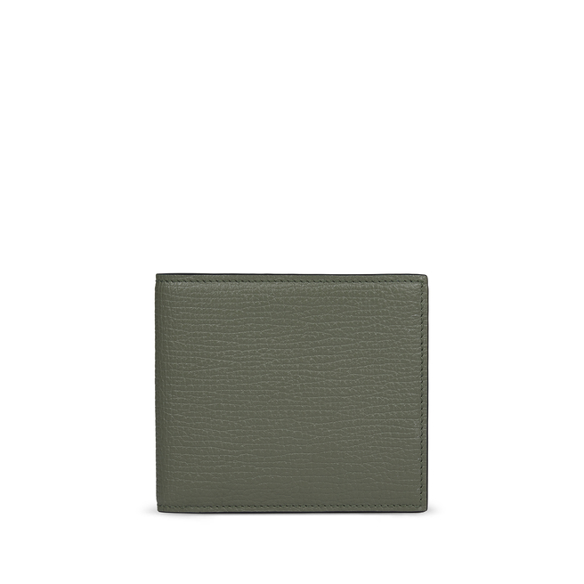 Smythson 6 Card Slot Money Clip Wallet in Panama Black