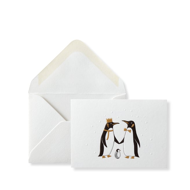 Lot de cartes-cadeaux de Noël motif pingouins