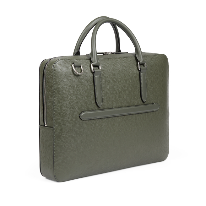 Slim Briefcase with Zip Front in Ludlow