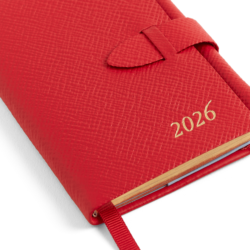 Smythson 2026 Wafer Weekly Diary with Pencil in Panama