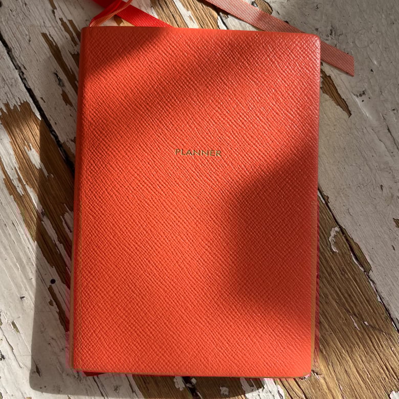 Bright Coral Soho Planner in Panama | Smythson Bright Coral Soho Planner in Panama | Smythson