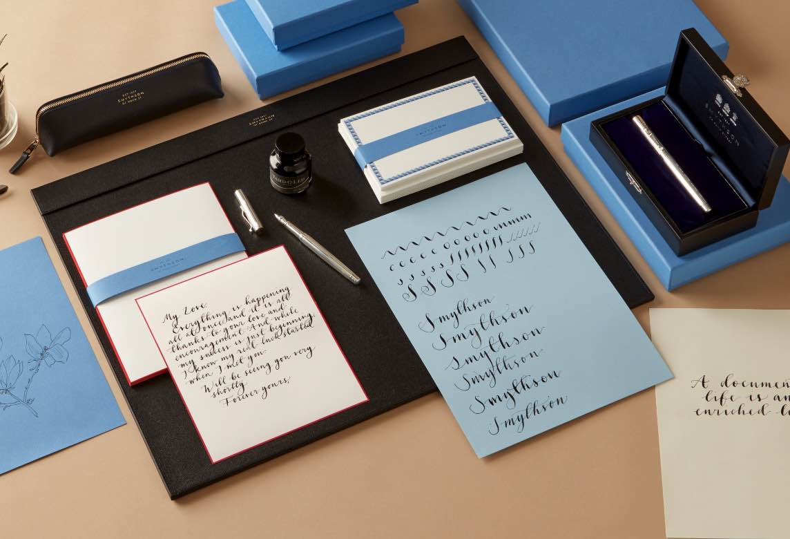 Smythson leather British Luxury diary - gift ideas - Hardbound book  BRUNCHES LUNCHES SUPPERS DINNERS 