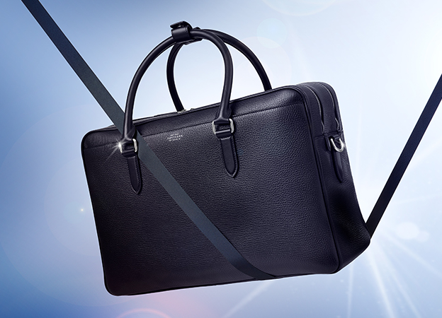 Lightweight Slim Briefcase in Panama in taupe | Smythson