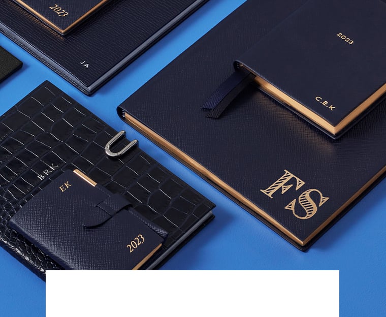 Smythson Lapis Blue Swings And Roundabouts Chelsea Notebook