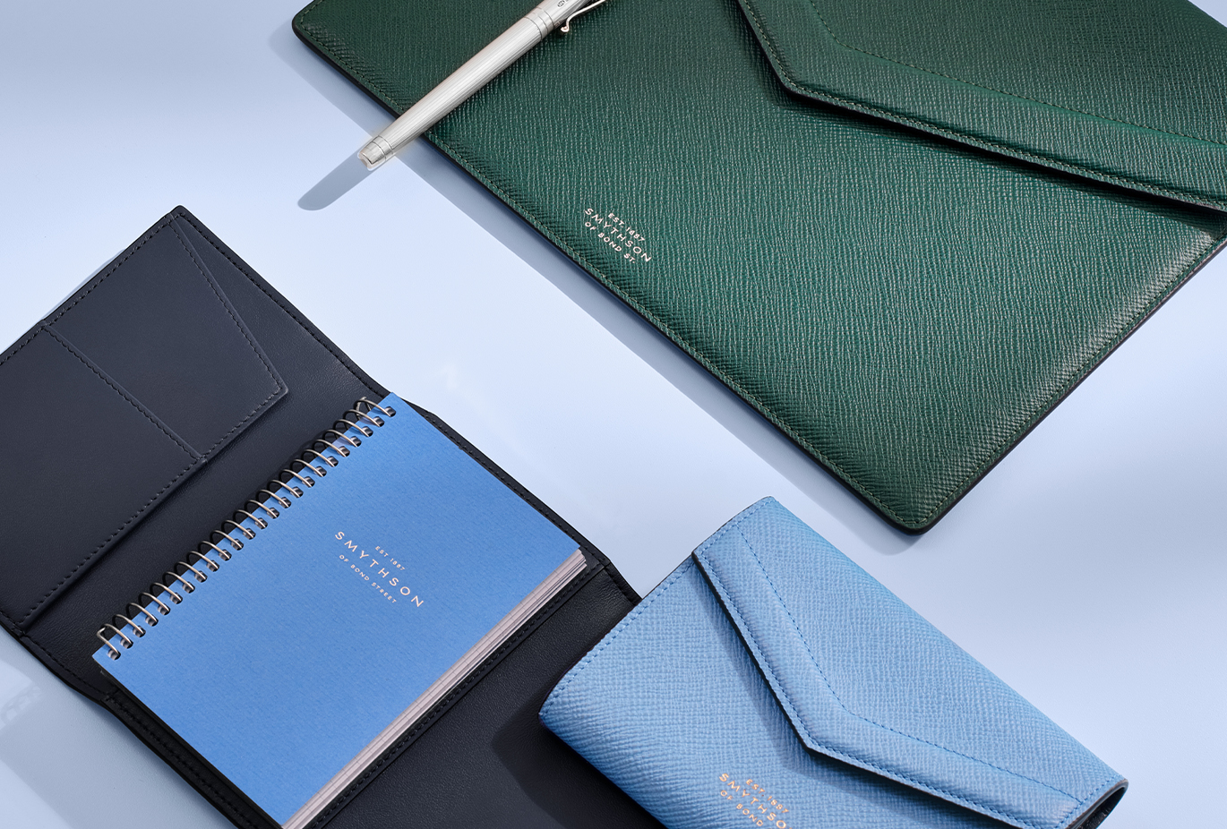 Luxury Notebook Smythson of Bond Street With Leather Cover 