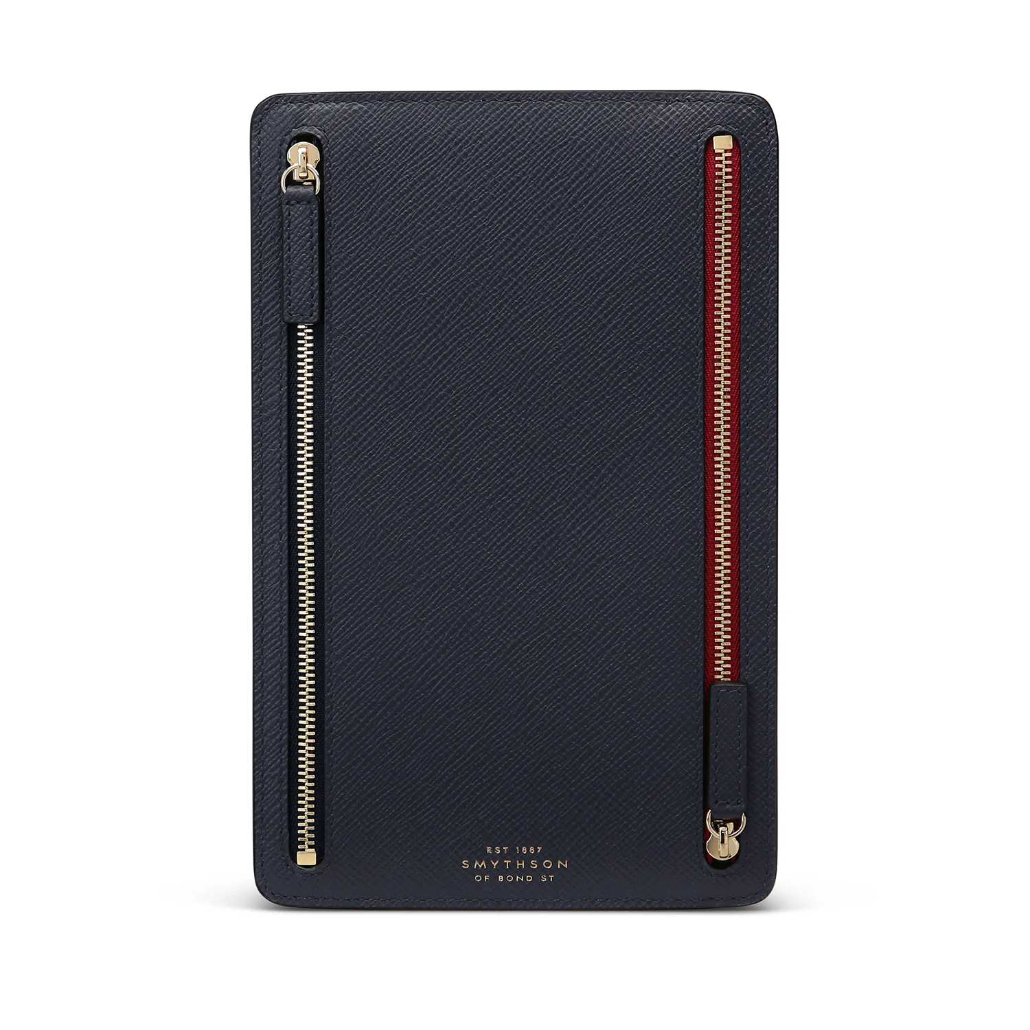 Panamaレザーマルチジップケース in navy | Smythson