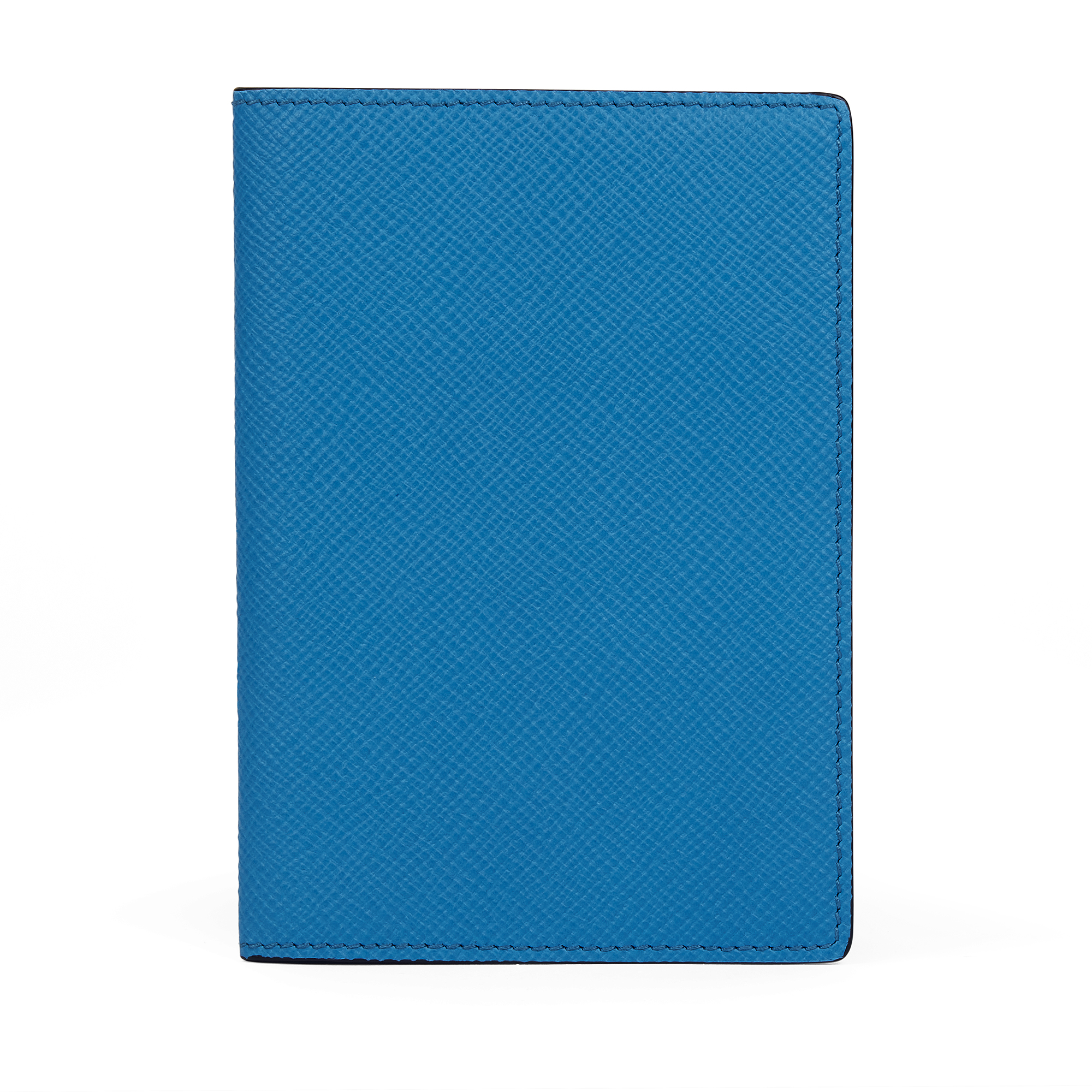 Smythson Passport Cover In Panama In Azure