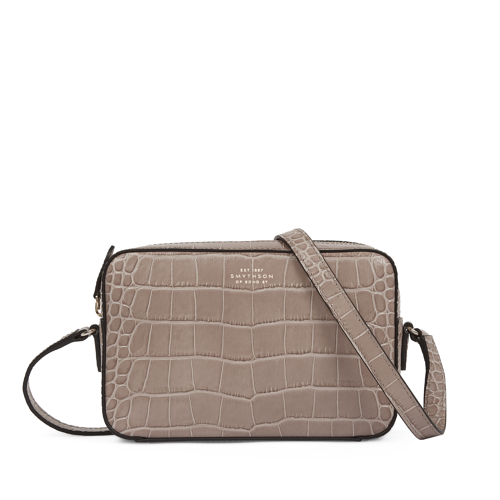 Smythson Small Camera Bag In Mara In Taupe