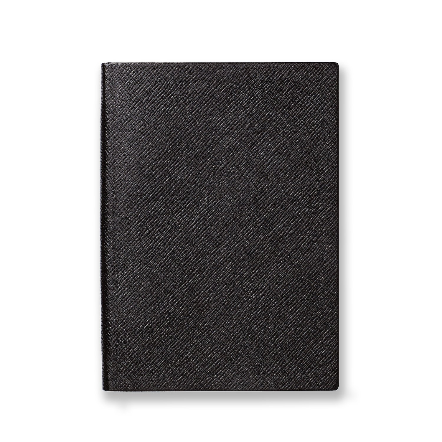 Smythson Soho Notebook In Panama In Black