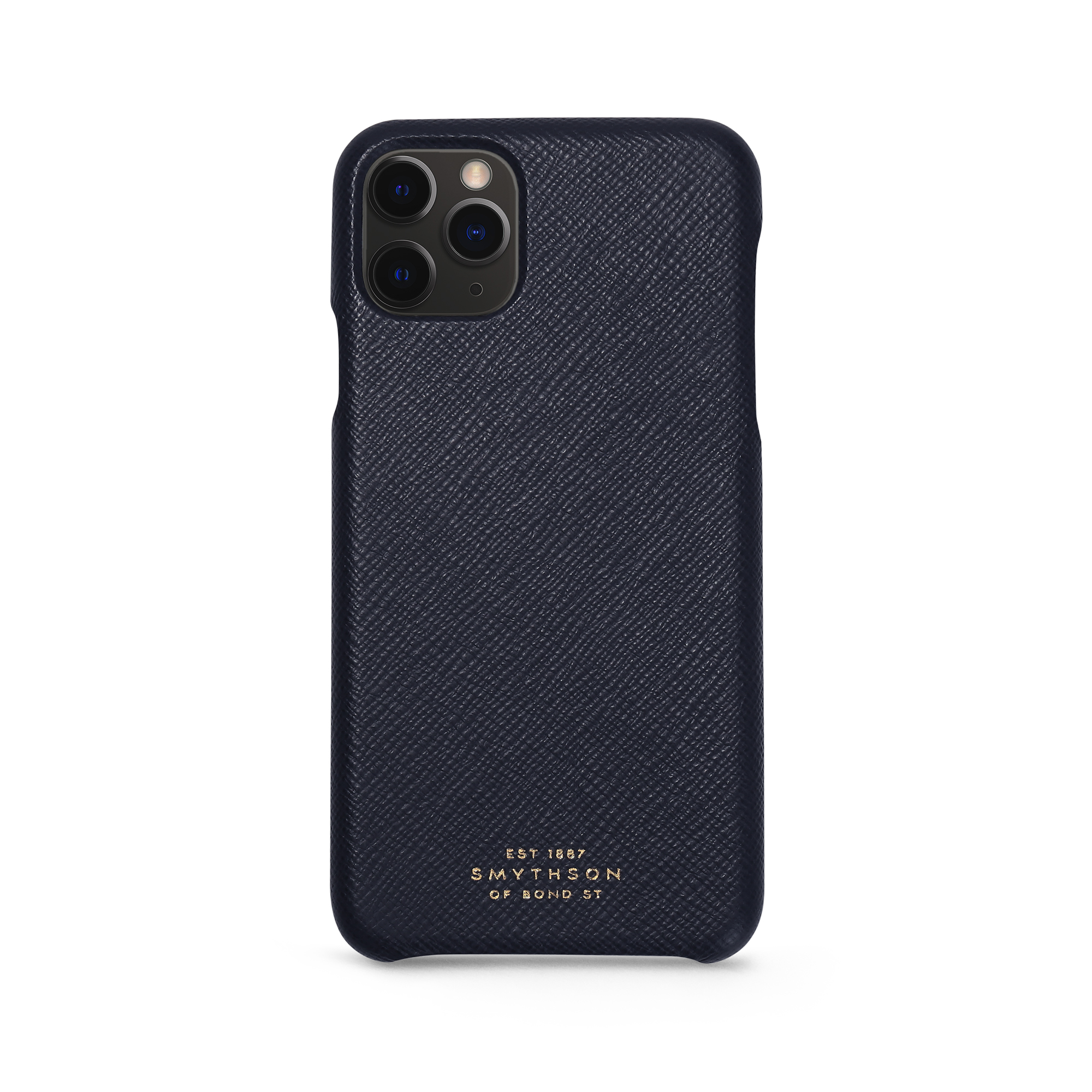 Smythson Panama Iphone 11 Pro Max Case In Navy