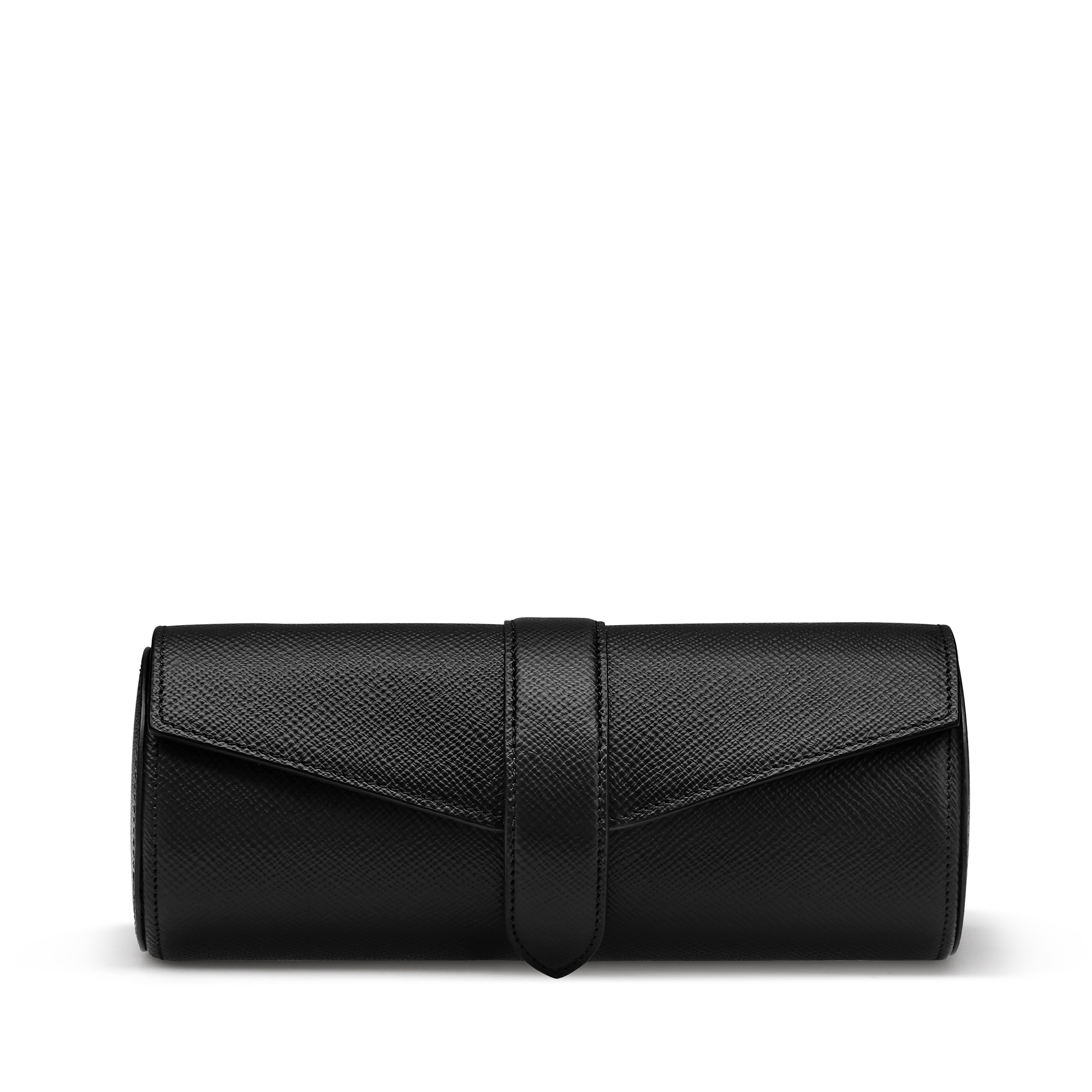 Panama Watch and Jewellery Roll in black | Smythson