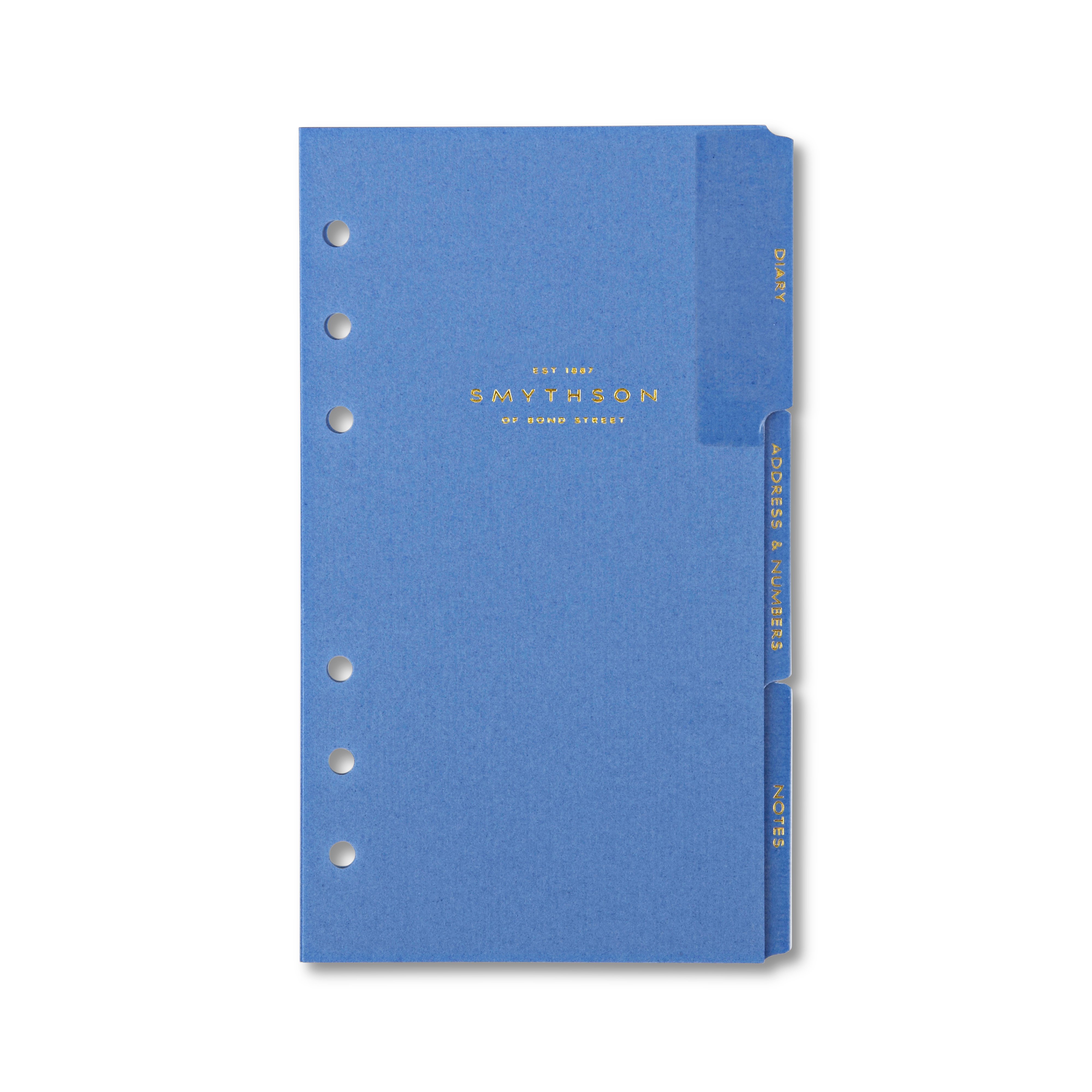 Smythson Bond Organiser Divider Refill In Blue