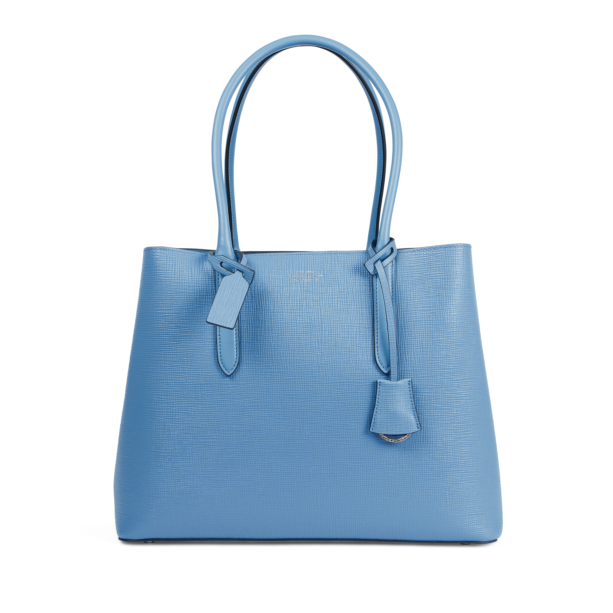 Smythson Business Bag In Panama In Nile Blue