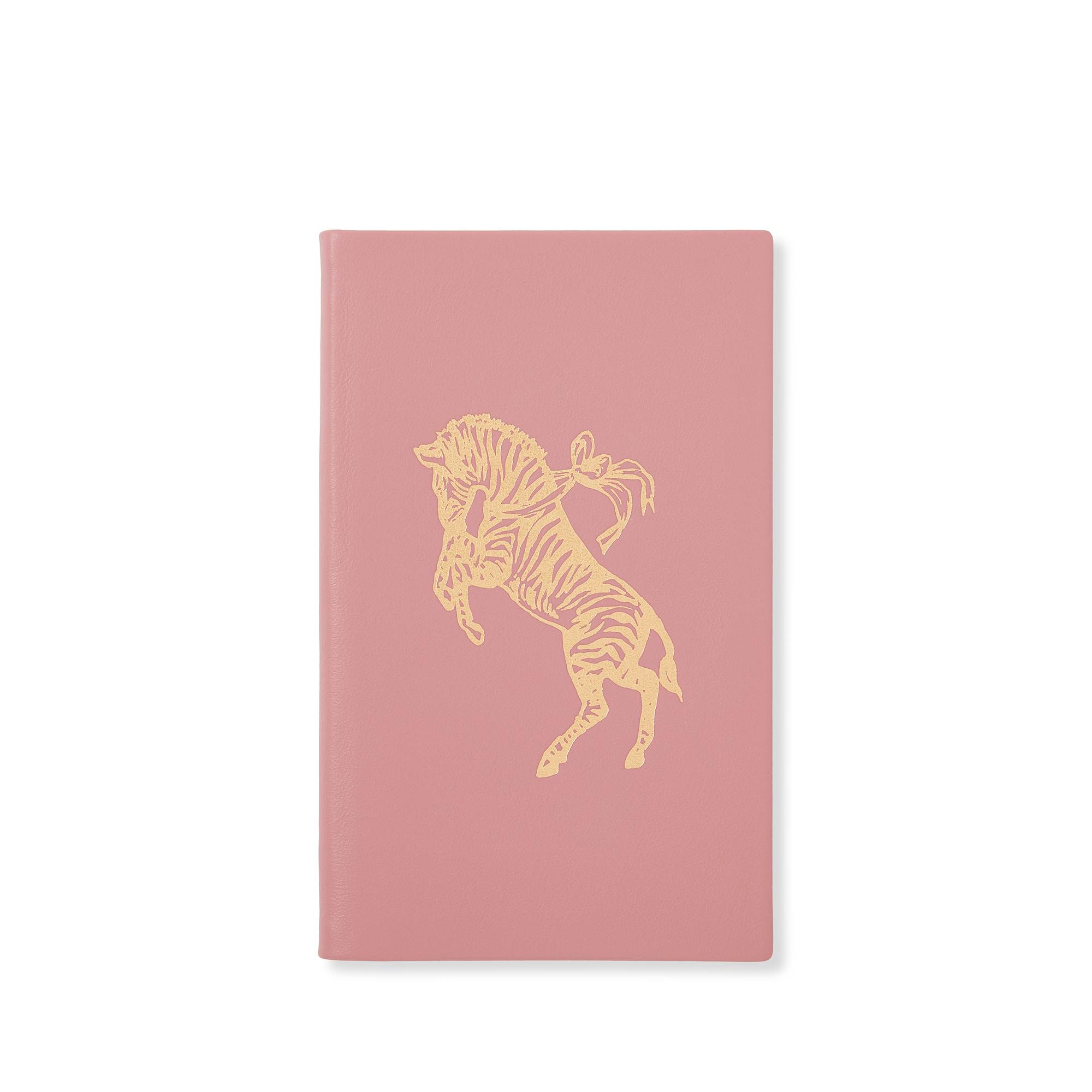 Smythson Menagerie Zebra Bond Notebook In Turmeric