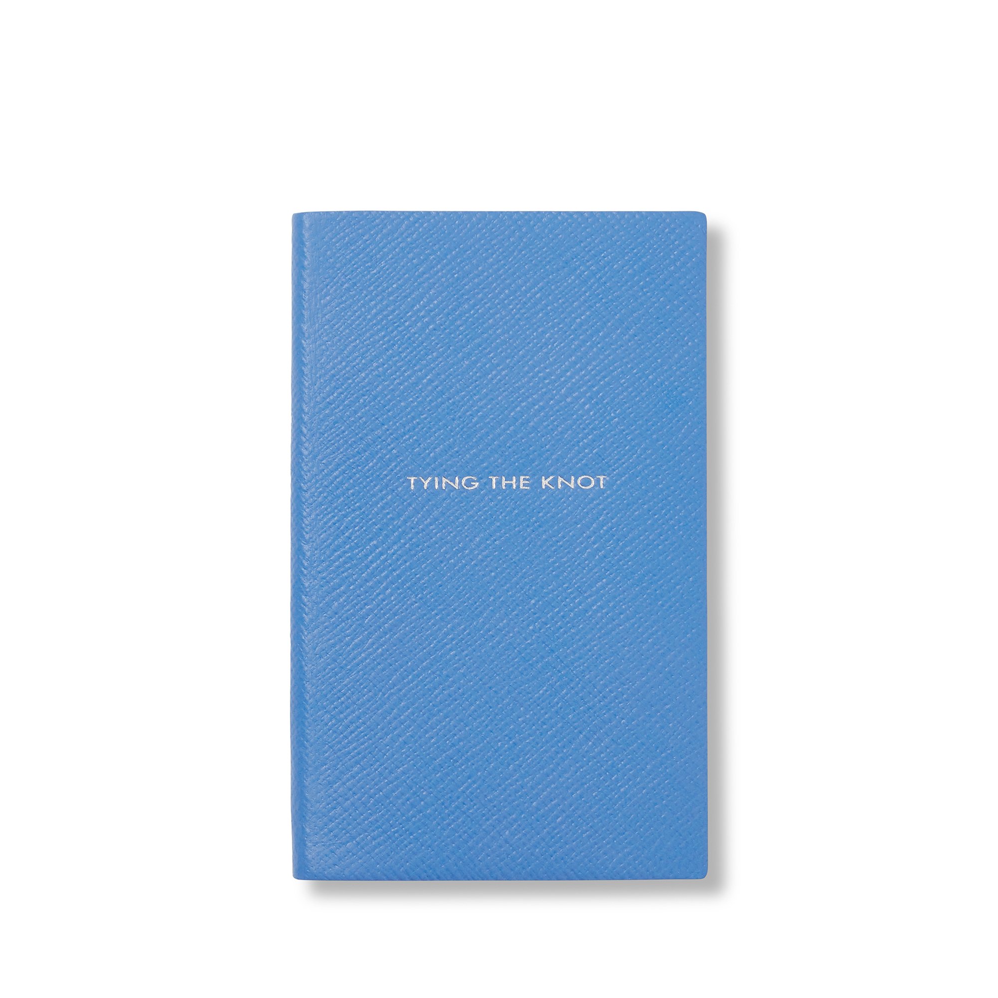 Smythson Tying The Knot Panama Notebook In Nile Blue