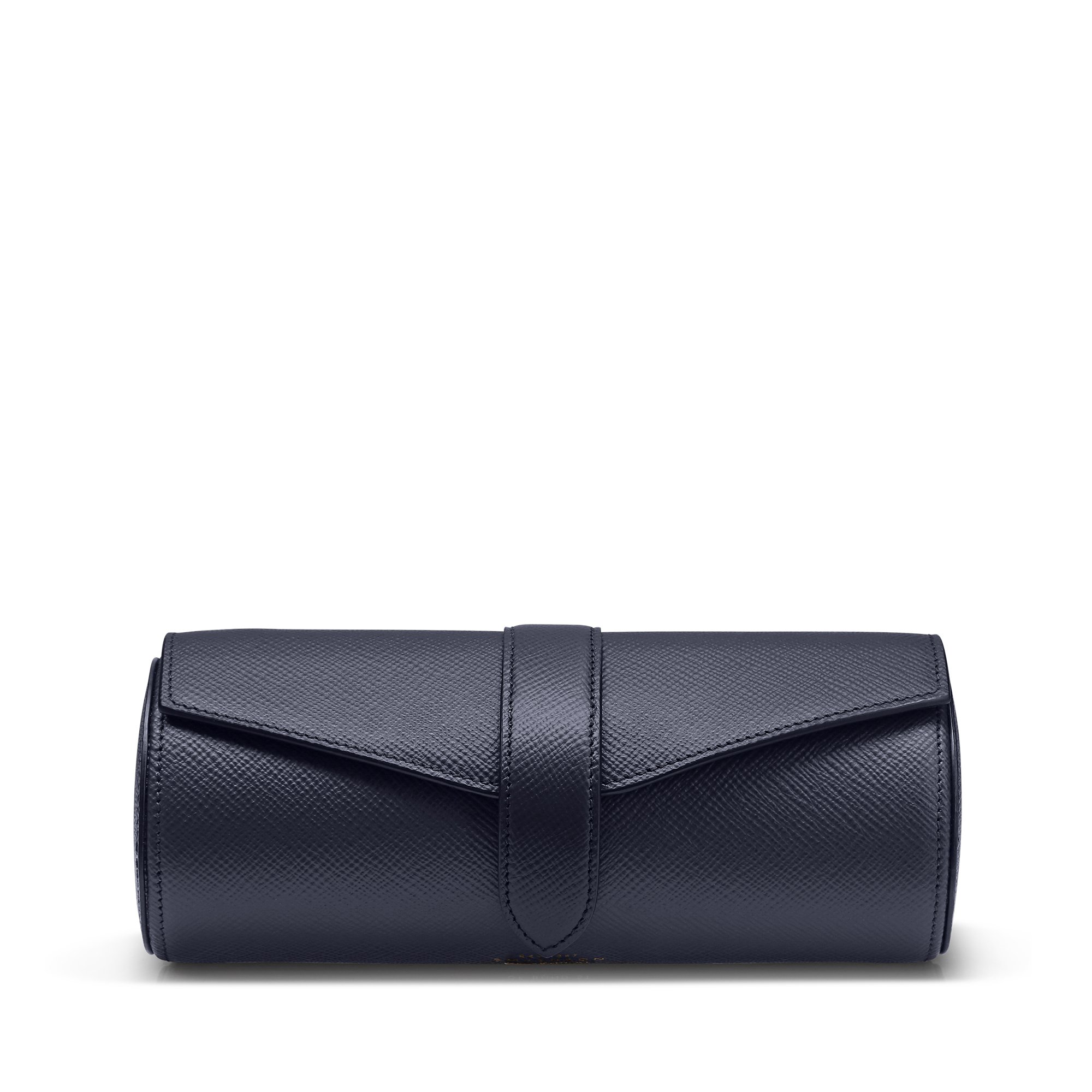 Smythson Watch and Jewellery Roll in Panama  navy