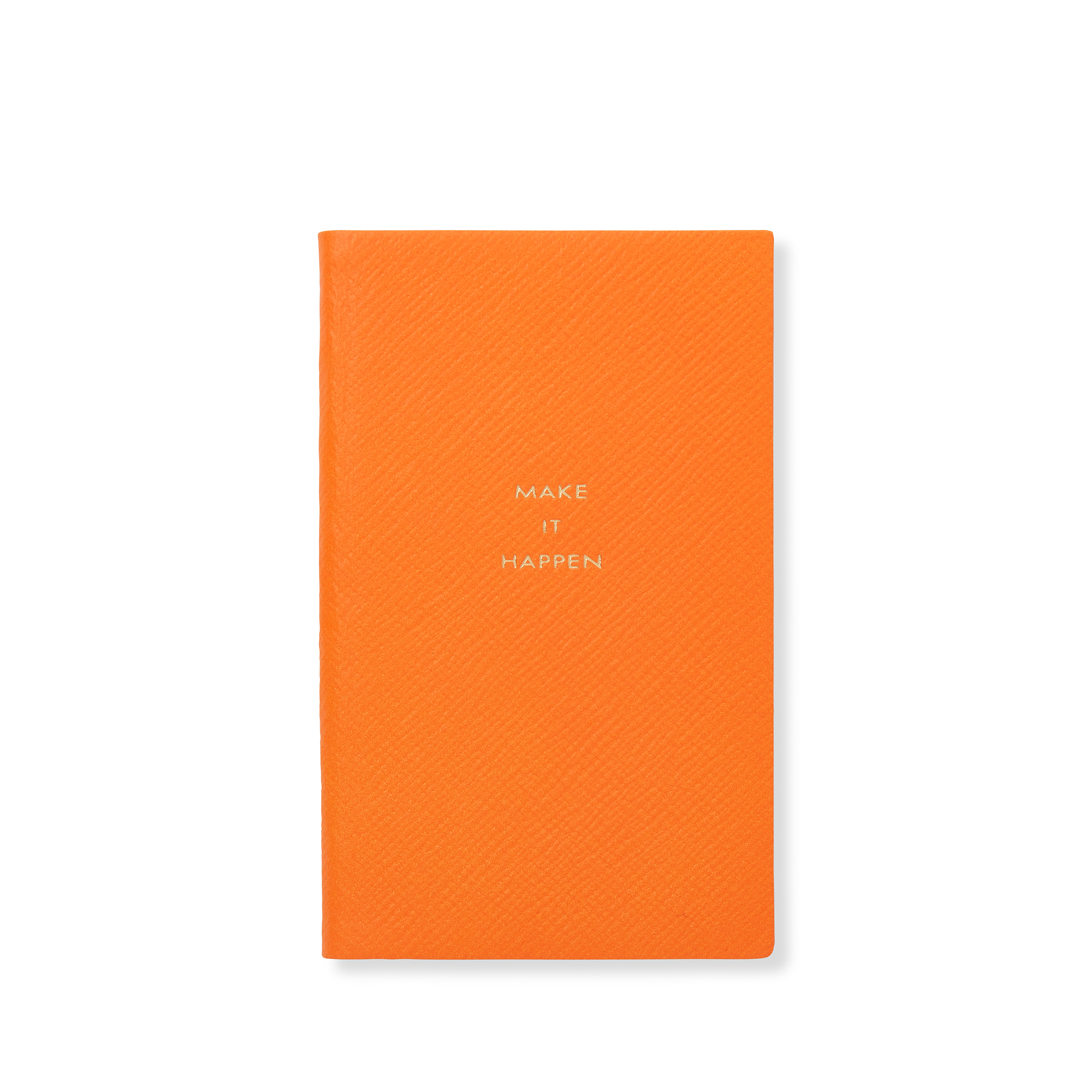 Smythson Make It Happen Panama Notebook In Tangerine