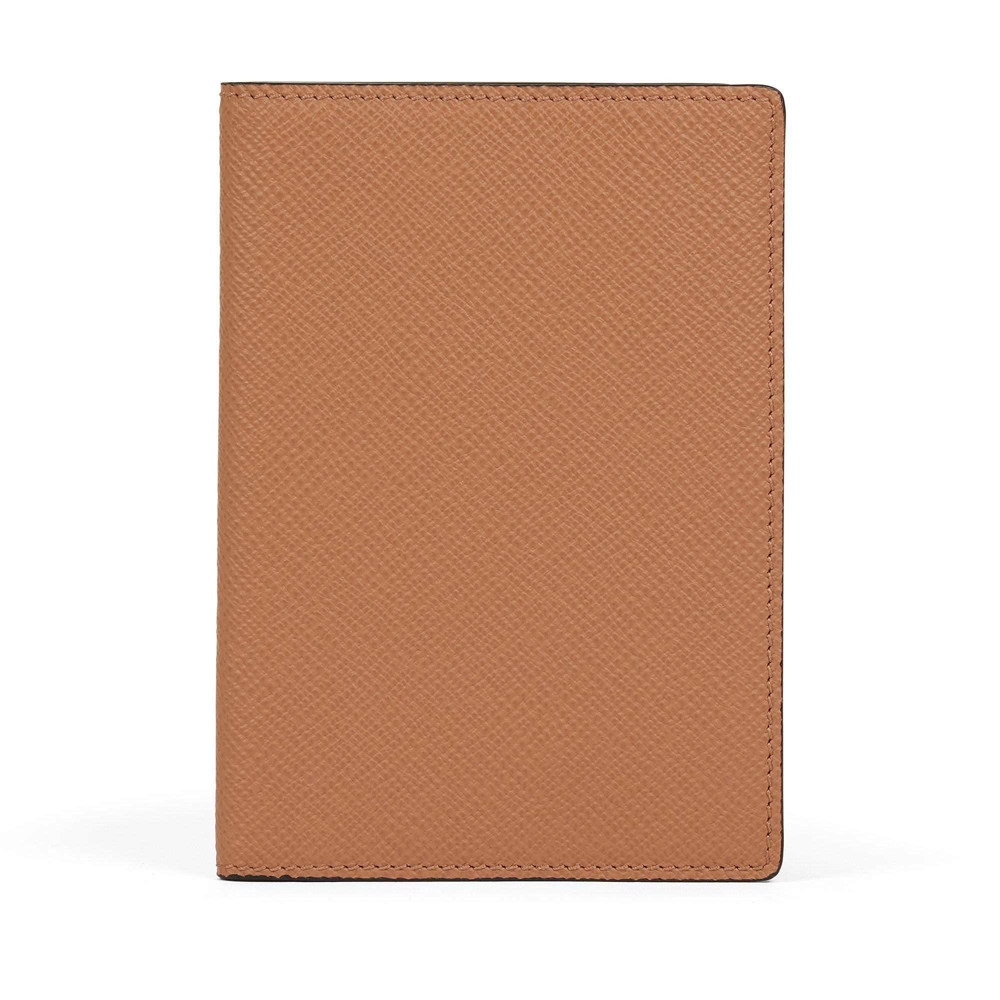 Smythson Passport Cover In Panama In Light Rosewood