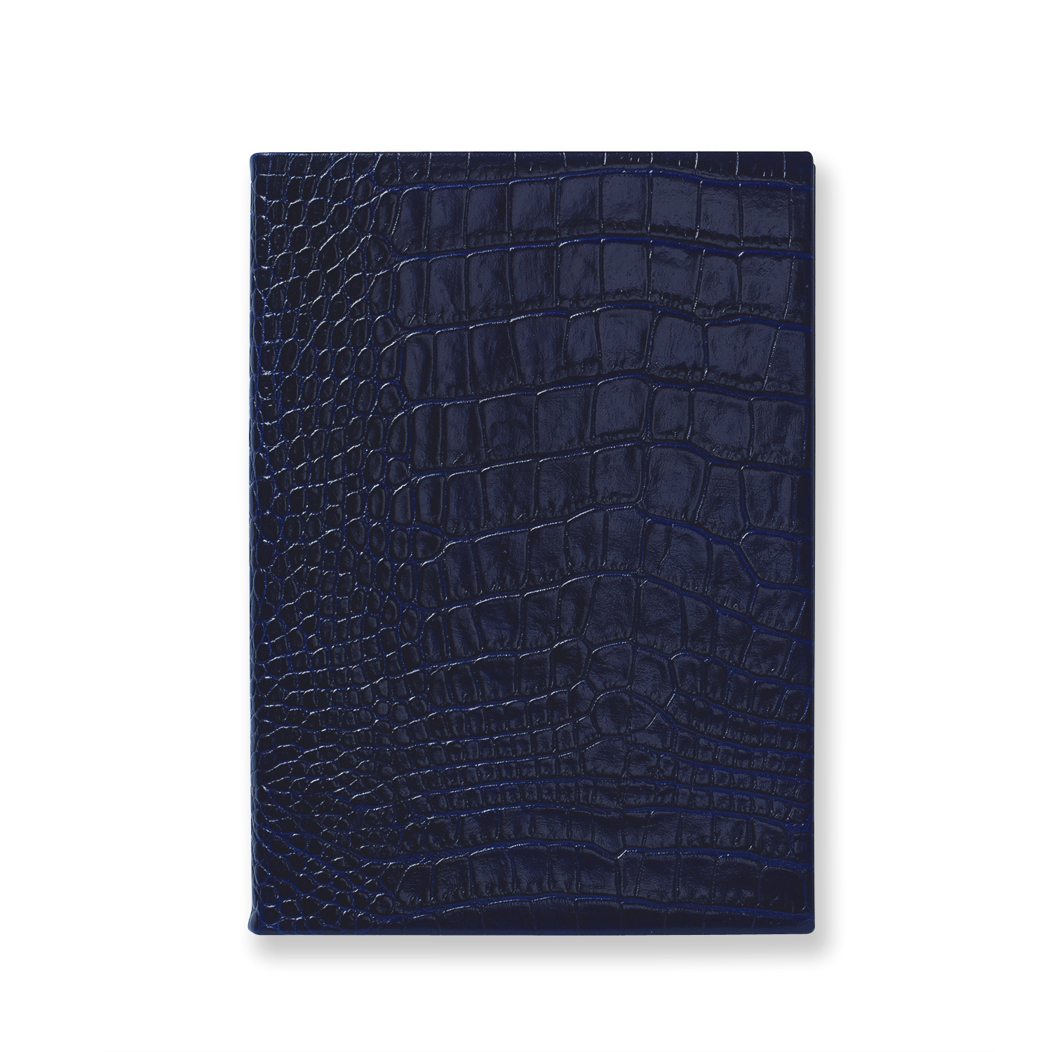 Smythson Soho Notebook In Mara In Navy