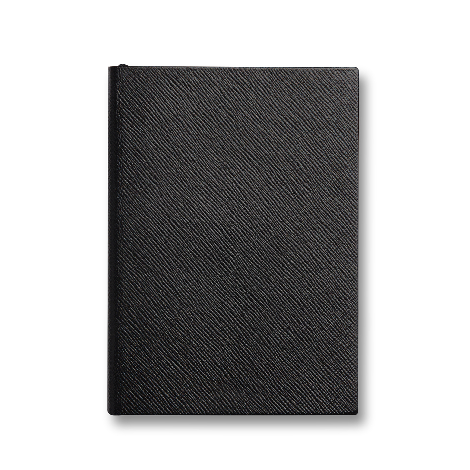 Smythson Plain Paged Soho Notebook In Panama In Black