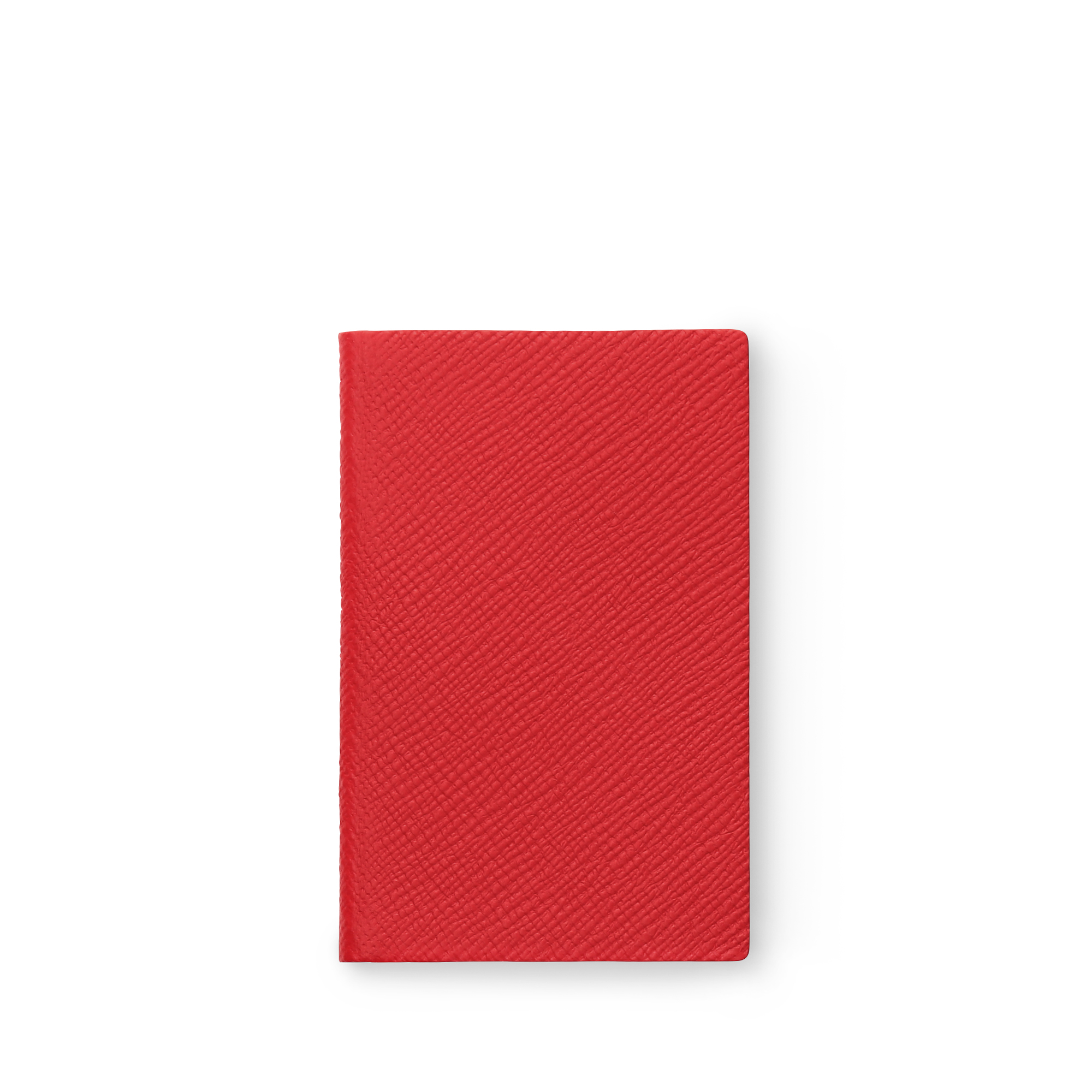 Smythson Wafer Notebook In Panama In Scarlet Red