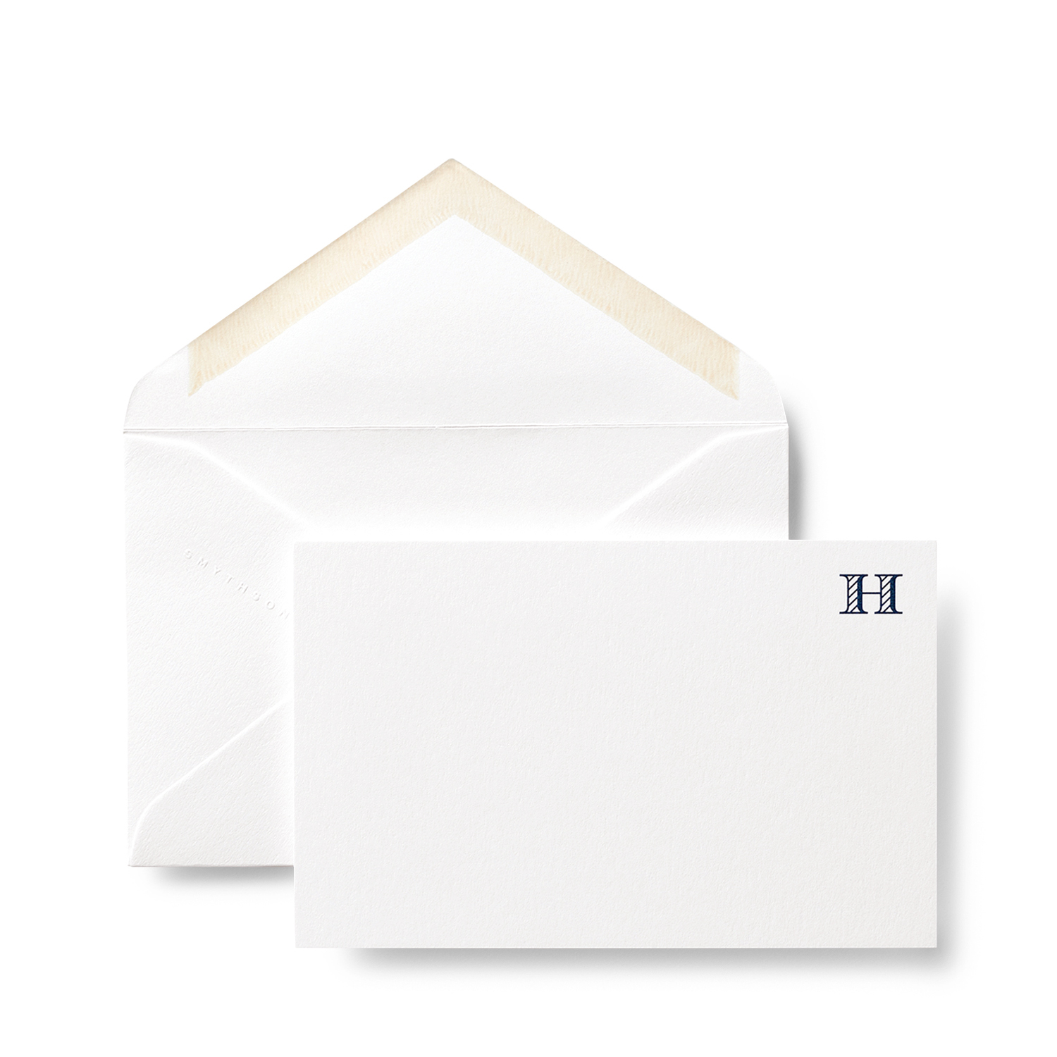 Smythson H Alphabet Correspondence Cards In White