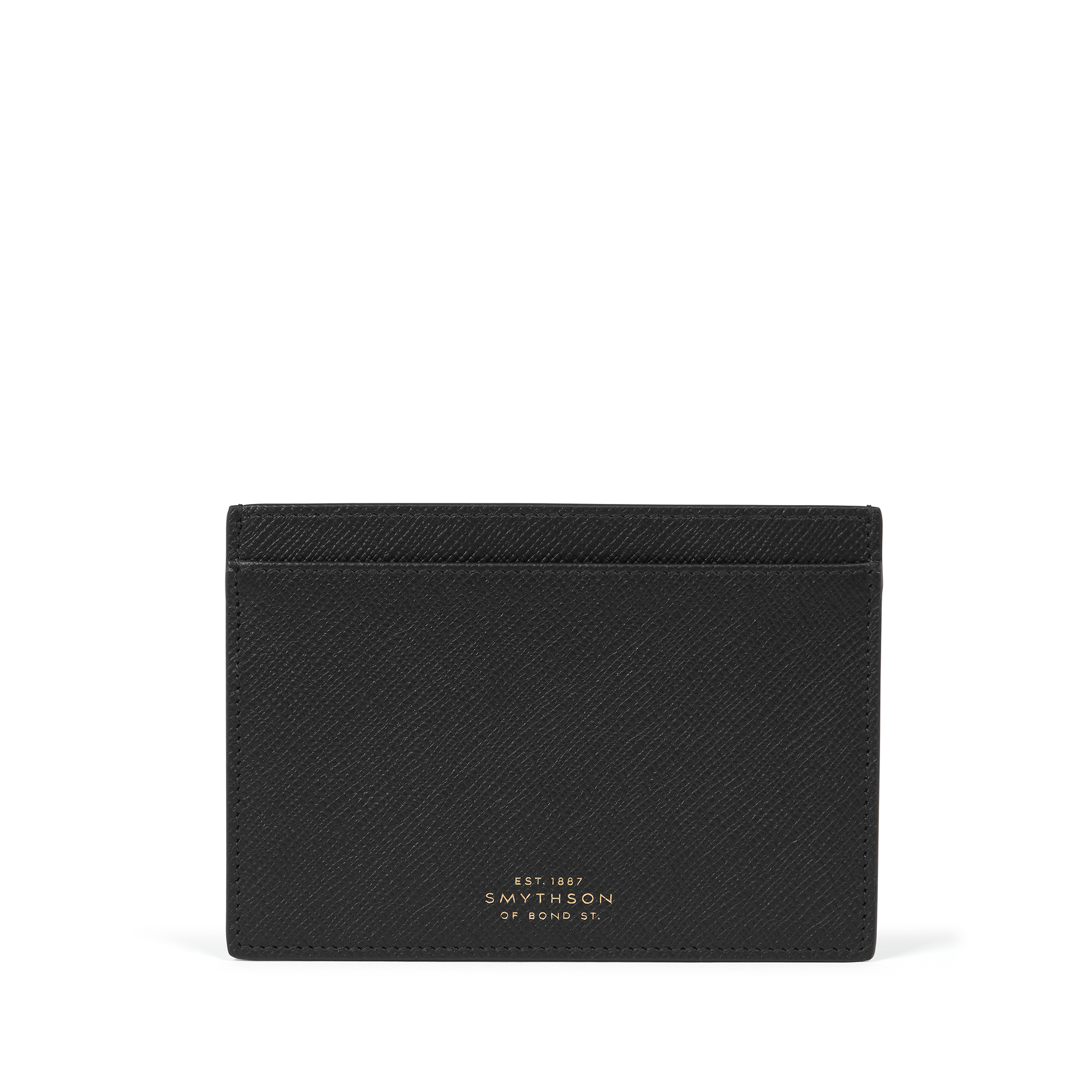 Smythson Passport Sleeve In Panama In Black