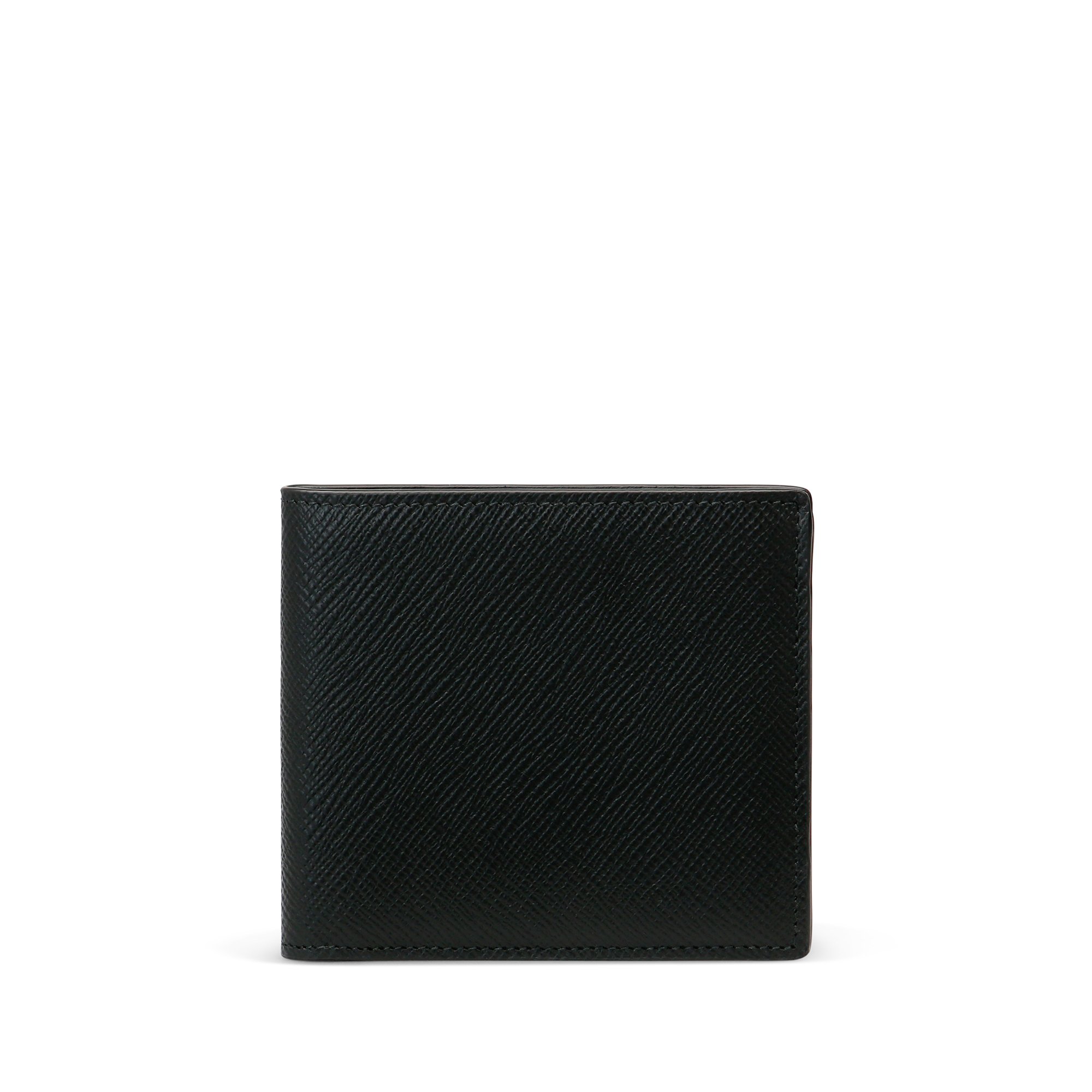 Shop Smythson 6 Card Slot Wallet In Panama In Black