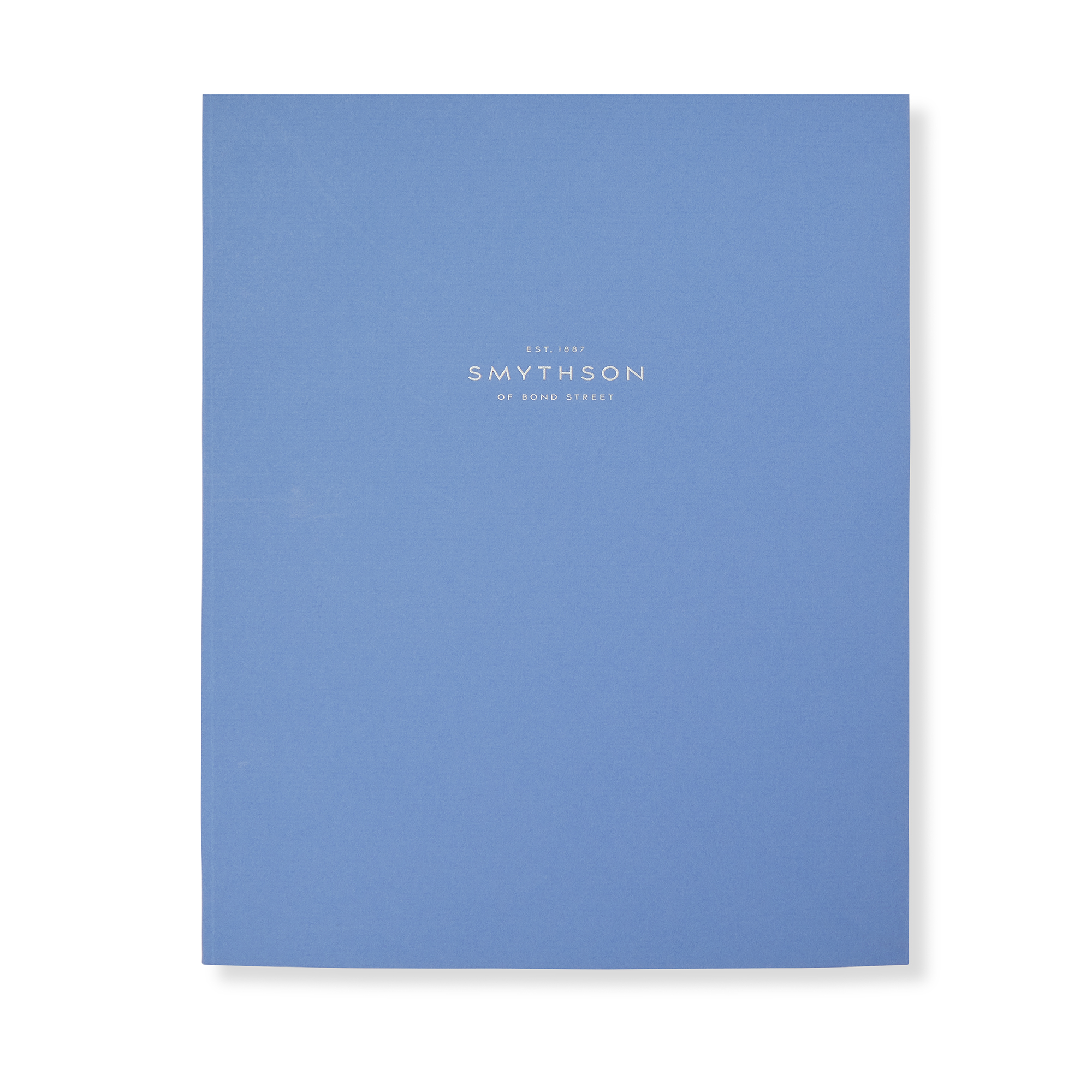 Smythson Evergreen Large Notebook Refill In Silver