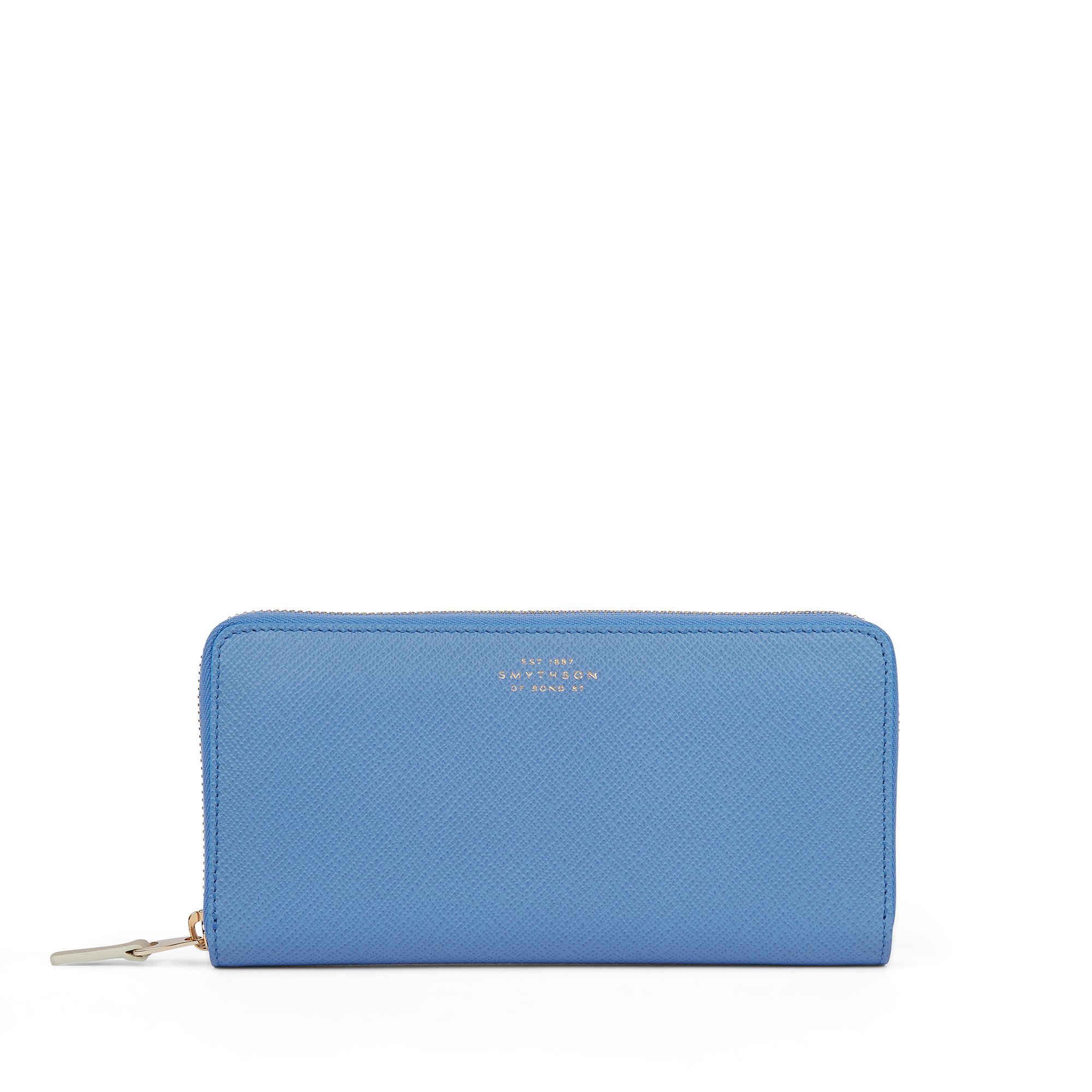 Panama ジップウォレット L in nile blue | Smythson