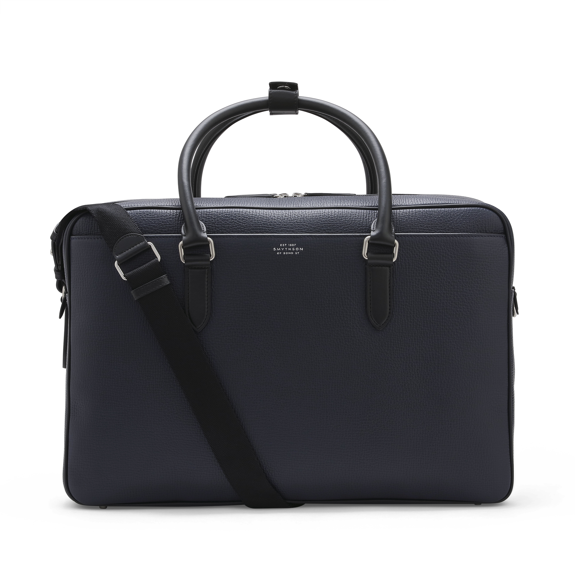 Smythson 48 Hour Travel Bag In Ludlow In Navy