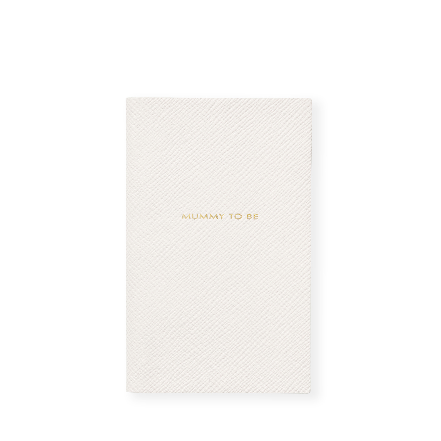 Smythson Mummy To Be Panama Notebook In White